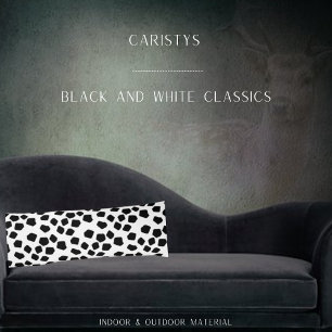 Faux Rocks Black and White  Body Pillow
