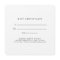 Faux Rose Gold Abstract Logo Gift Certificate Card