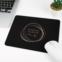 Faux Rose Gold Abstract Logo
