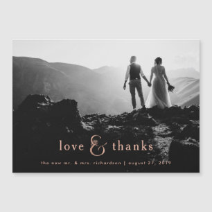 Faux Rose Gold Ampersand   Photo Thank You