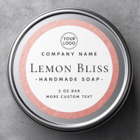 Faux rose gold border round product label