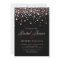 Faux Rose Gold Foil Confetti Black Bridal Shower