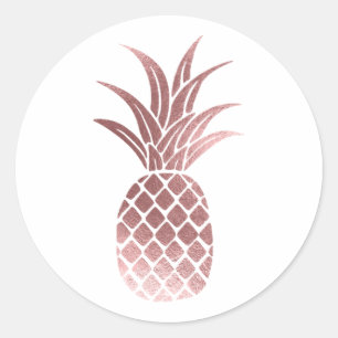 Faux Rose Gold Foil Pineapple Sticker