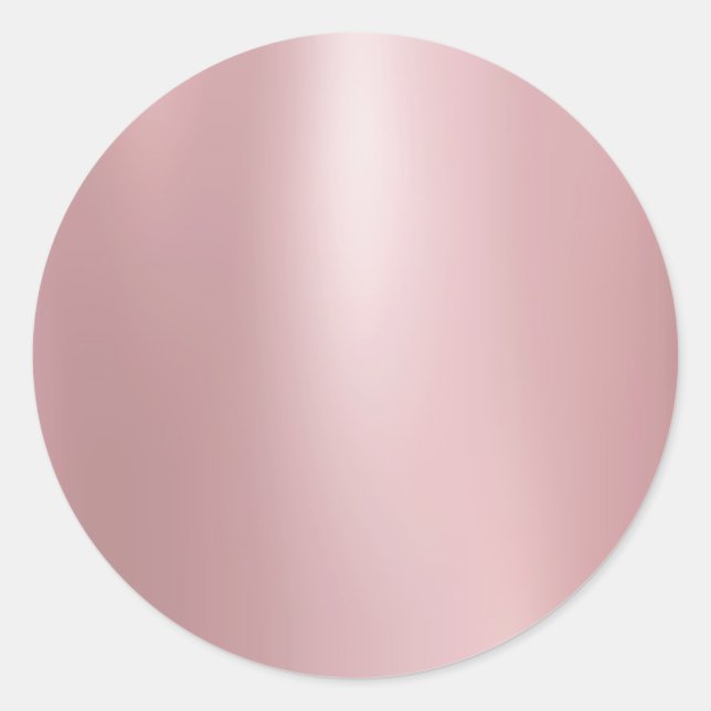 Faux Rose Gold Glamourous Blank Template Elegant Classic Round Sticker (Front)