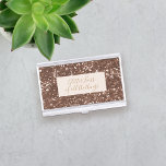 Faux Rose Gold Glitter Boss Business Card Case<br><div class="desc">A faux rose gold sparkle with a touch of glitter. Perfect gift for the Glitter Boss in your life.</div>