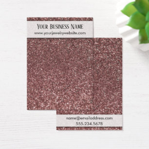 Faux Rose Gold Glitter Earring Holder Display Card