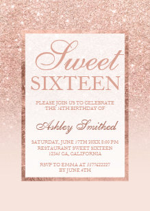 sweet 16 invitations zazzle