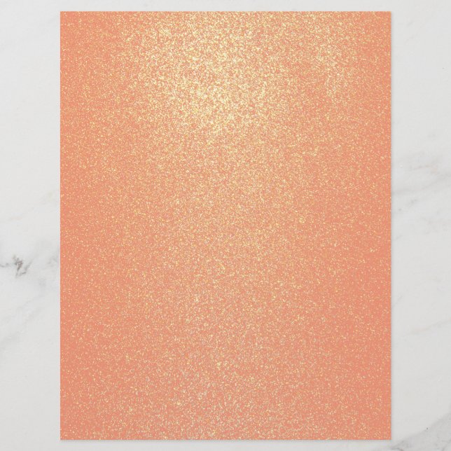 Faux Rose Gold Glitter Scrapbook Paper (Front)