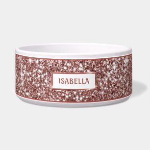Faux Rose Gold Glitter Texture Look & Custom Name