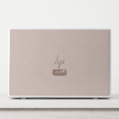Faux Rose Gold Monogram Blush Pink HP Laptop Skin (Front)