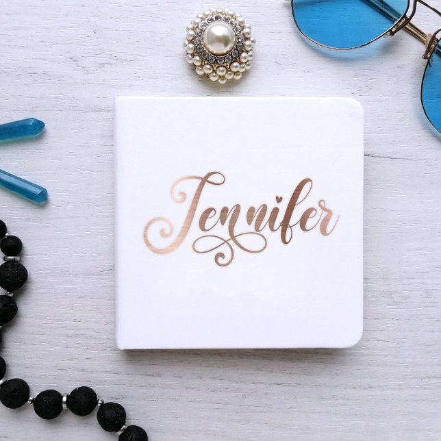 Faux Rose Gold Ombre Foil Decorative Jennifer (Cut Out Name Sticker)