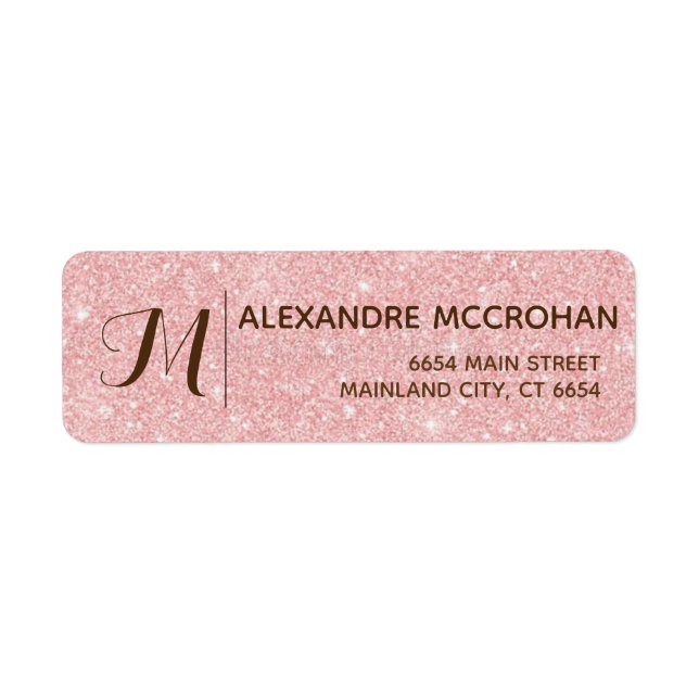 Faux Rose Gold Parties scintillant Foil Rose Adres (Devant)