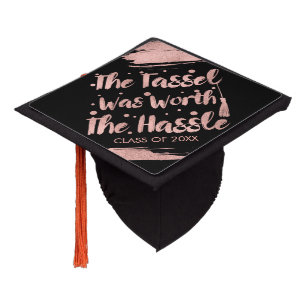 Faux Rose Gold Tassel Graduation  Graduation Cap Topper