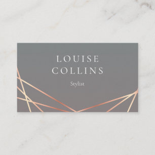 Faux rosegold spotlight business card