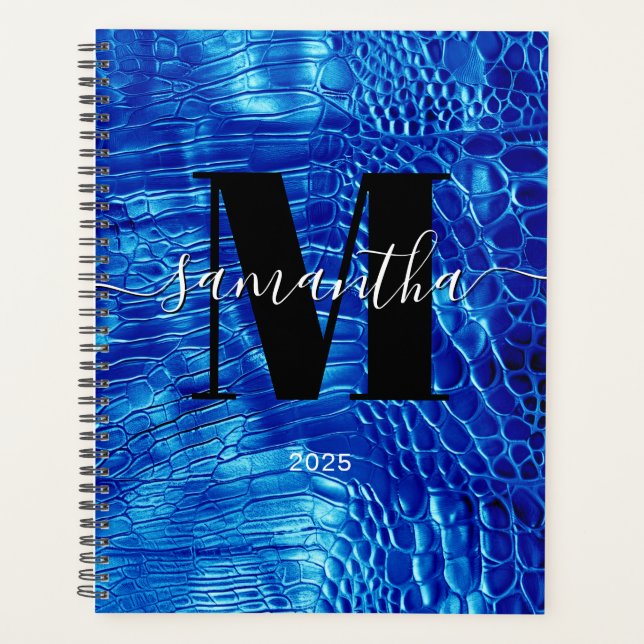 Faux Royal Blue Leather Signature Monogramme 2025 (Devant)