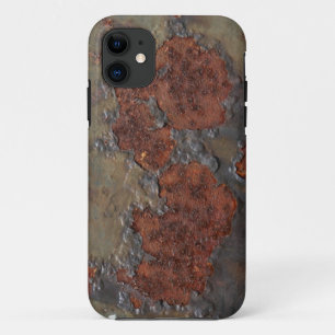 Faux rust texture (brown flaky rusted iron) pitted iPhone 11 case