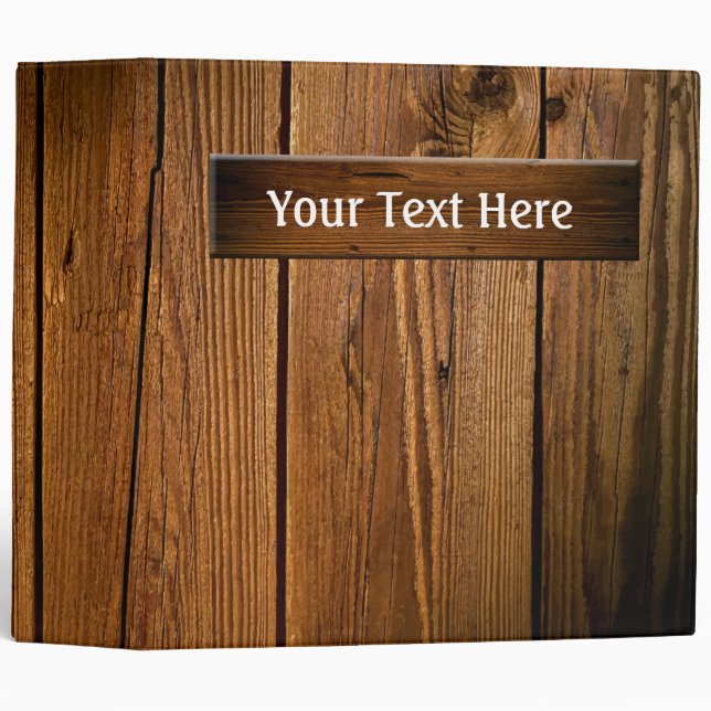 Faux Rustic Wood Binder (Front/Spine)