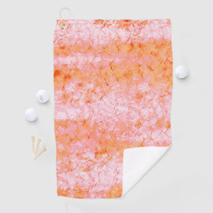 Faux salmon leather, off-white golf towel