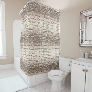 Faux Sepia Nugget Contemporary Shower Curtain