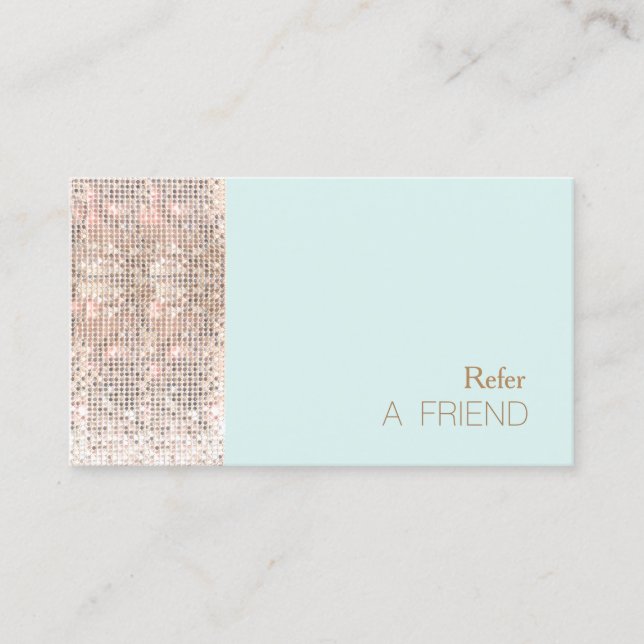 FAUX Sequin Beauty Salon Cusomer Referral (Front)