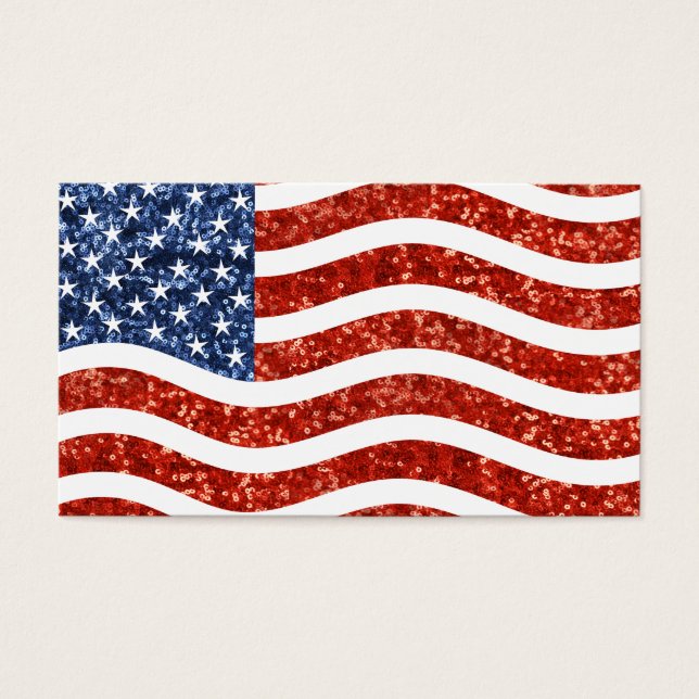 faux sequin print american flag (Front)
