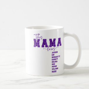 Faux Sequin Varsity Font This Mama Loves  Coffee Mug