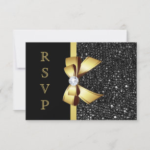 Faux sequins noirs Arc en or RSVP