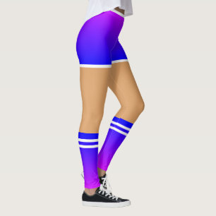 Faux Shorts and Socks Funny Leggings