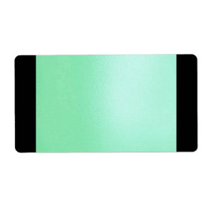Faux Silk Spearmint/Black Solid Lable