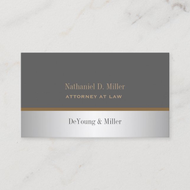 Faux Silver, DIY background Business Card (Front)