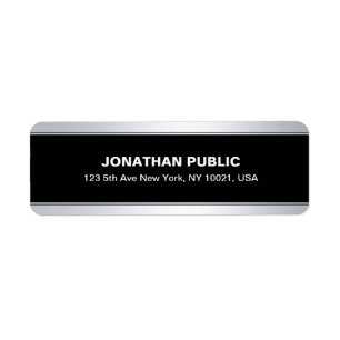 Faux Silver Elegant Modern Stylish Black Template