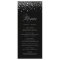 Faux Silver Foil Confetti Dots Black Menu