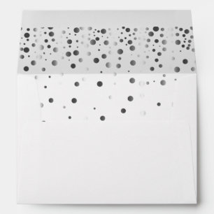 Faux Silver Foil Confetti Elegant Sparkles Envelope