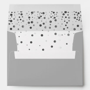 Faux Silver Foil Confetti Elegant Sparkles Envelopes