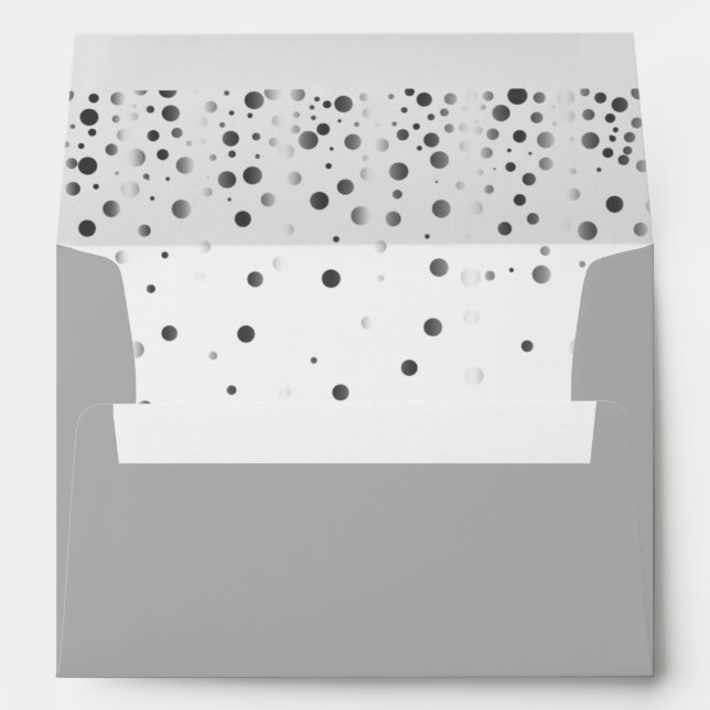 Faux Silver Foil Confetti Elegant Sparkles Envelopes (Back (Bottom))