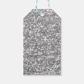 Faux Silver Glitter Gift Tags