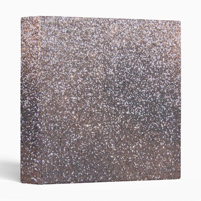 Faux Silver glitter graphic Binder (Front/Spine)