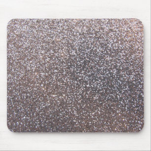 Faux Silver glitter graphic Mouse Pad