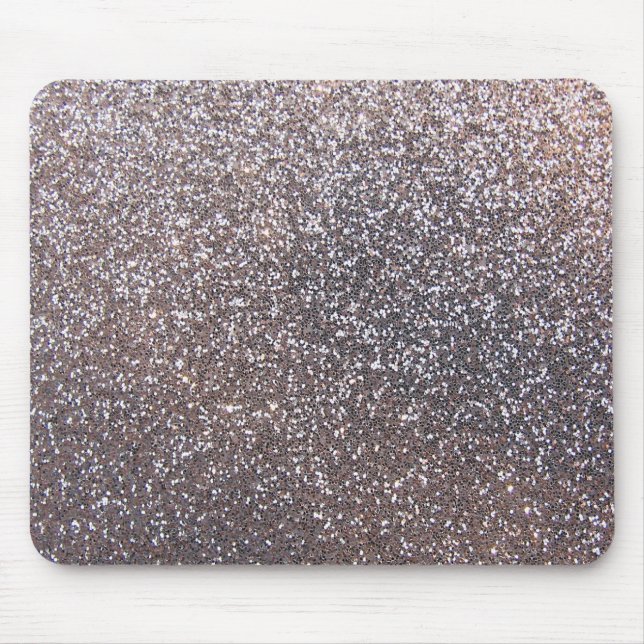 Faux Silver glitter graphic Mouse Pad (Front)