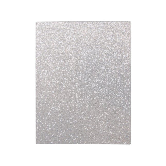 Faux Silver glitter graphic Notepad (Rotated)