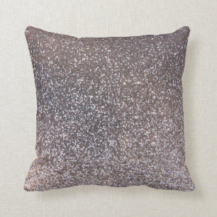 Faux Silver glitter graphic Throw Pillow