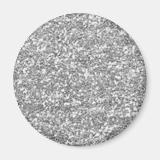 Faux Silver Glitter Magnet