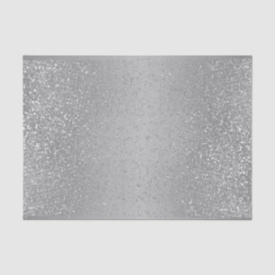 Faux Silver Glitter on Ombre Grey Tissue Paper