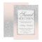 Faux silver glitter pink elegant chic Sweet 16