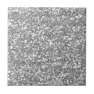 Faux Silver Glitter Tile