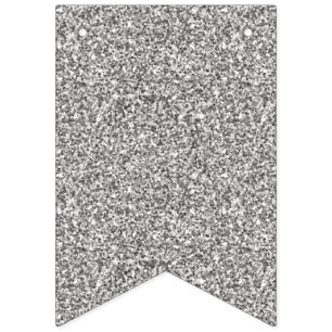 Faux Silver Glitters. Bunting Flags