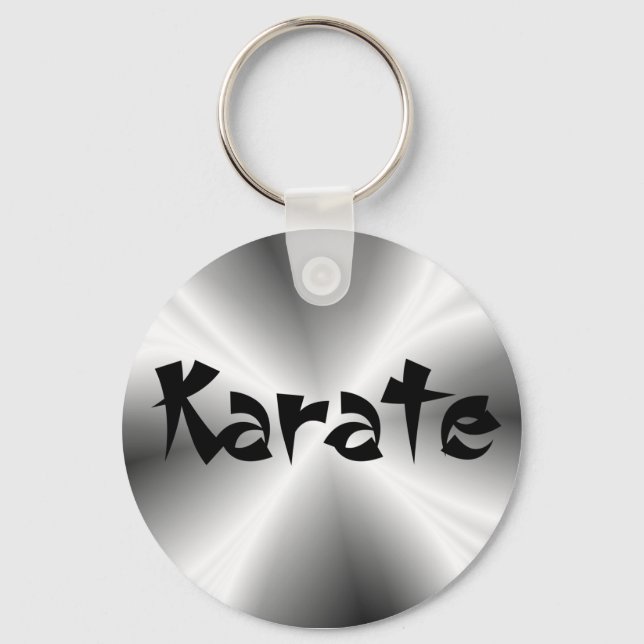 Faux Silver Karate Keychain (Front)