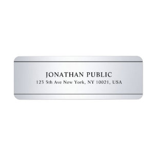 Faux Silver Look Modern Clean Template Custom