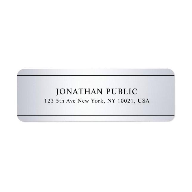 Faux Silver Look Modern Clean Template Custom (Front)