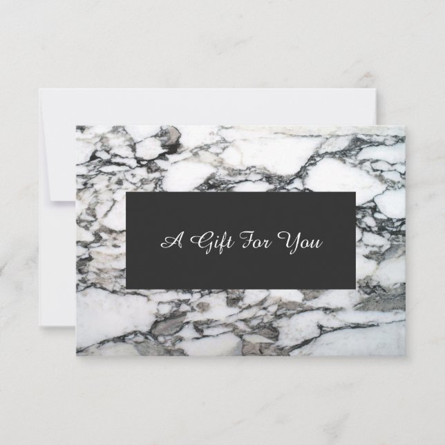 Faux Silver Marble Spa and Salon Gift Certificate (Front)
